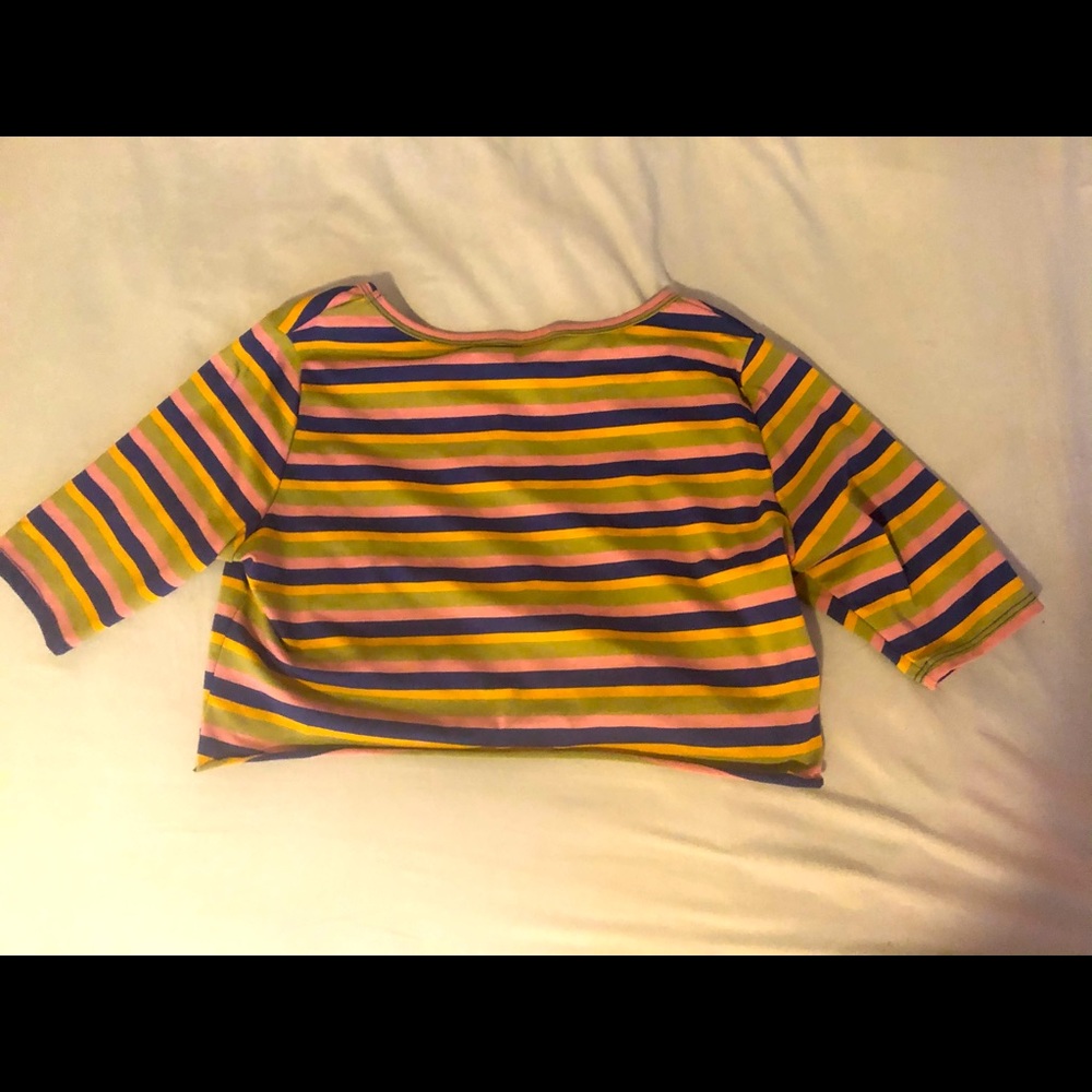 Beachy striped crop top